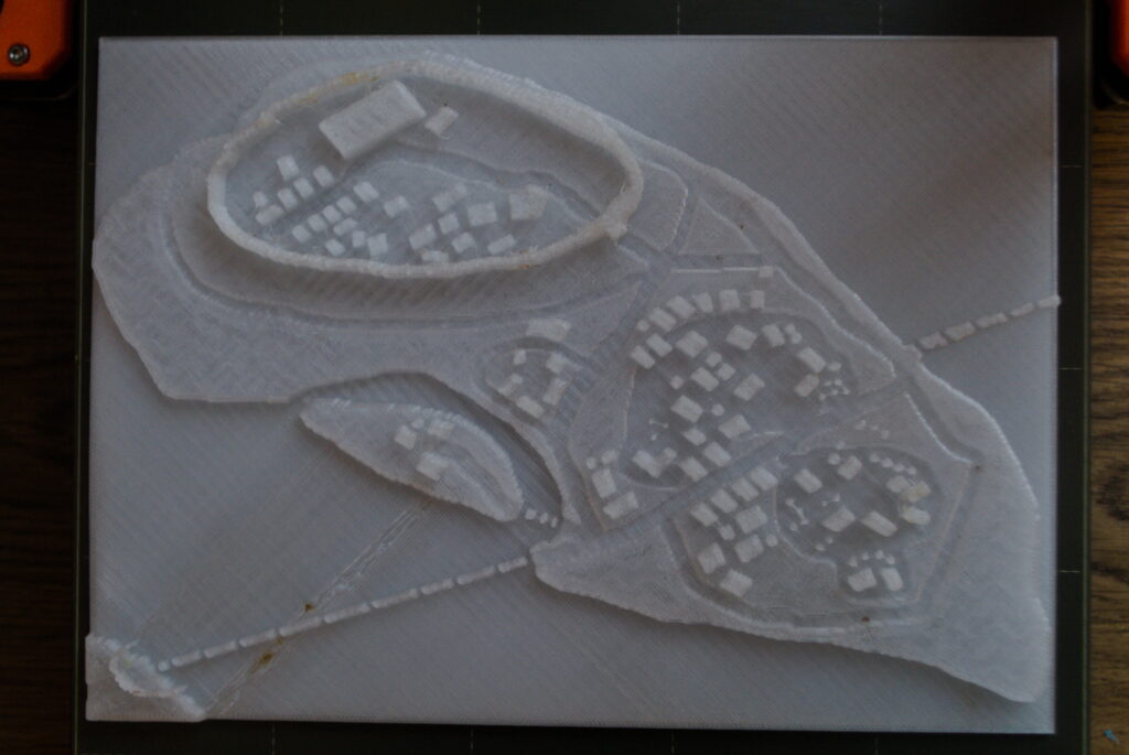 Makieta przedstawiająca Ostrów Lednicki